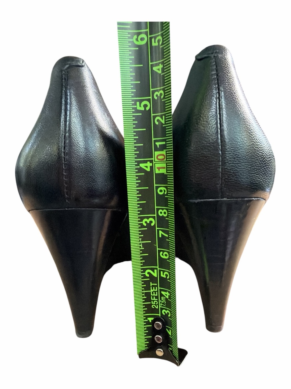 Via Spiga Black Leather Wedge Pumps Italian Made Women’s 8.5M Career Shoes - Picture 5 of 14